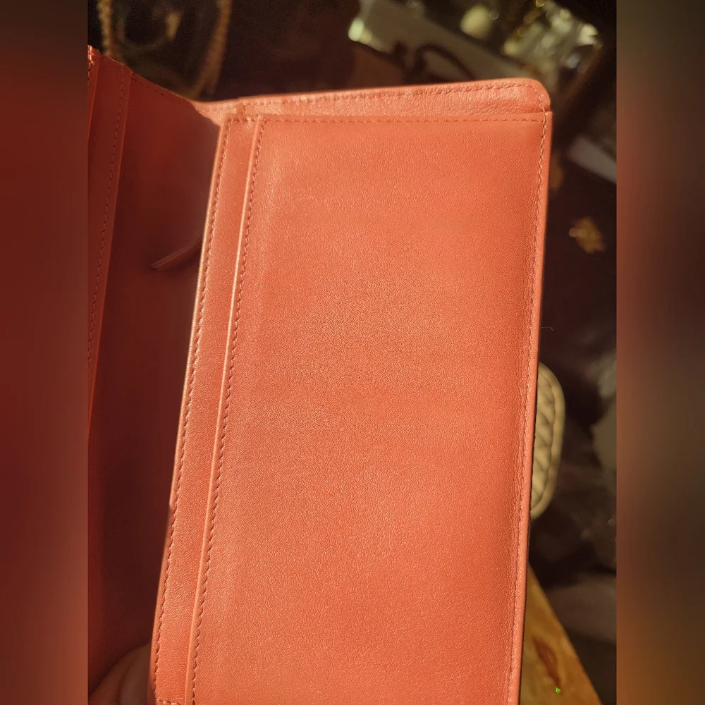 CHANEL Quilted Patent Leather Wallet